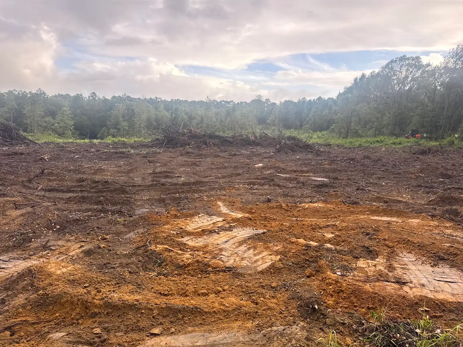 Earthwork and clearing in progress